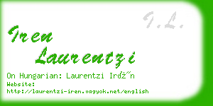 iren laurentzi business card